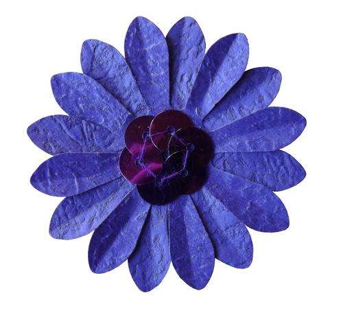 10x Purple Paper Flowers