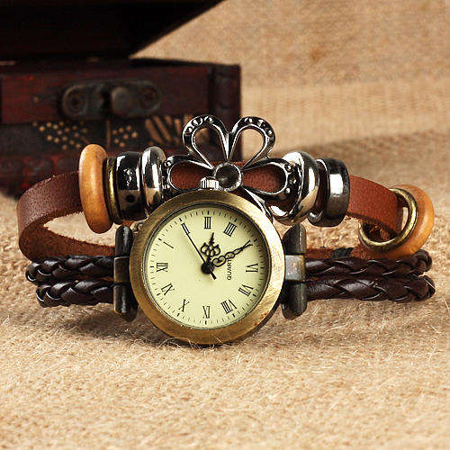 Woman's wrist watch with flower pendant // 13% OFF  //