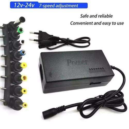 Multifunctional Notebook Charger Laptop Power Adapter - Black
