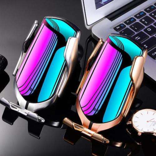 Portable R1 Smart Sensor Car Wireless Charger Gold