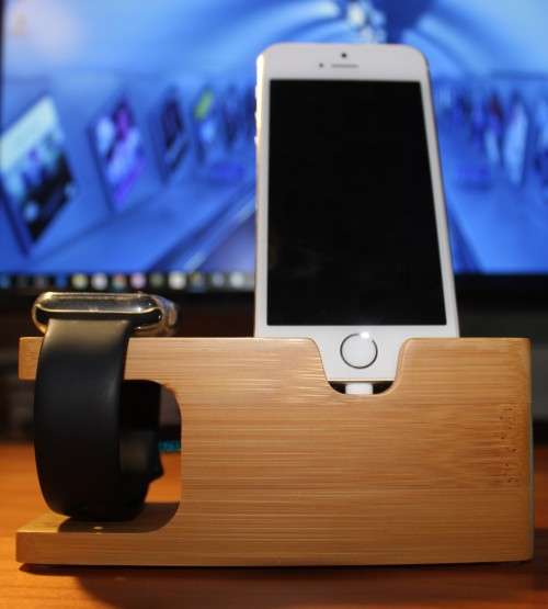 Bamboo iPhone Stand (Also holds Apple Watch) - Lowest Price in South Africa!