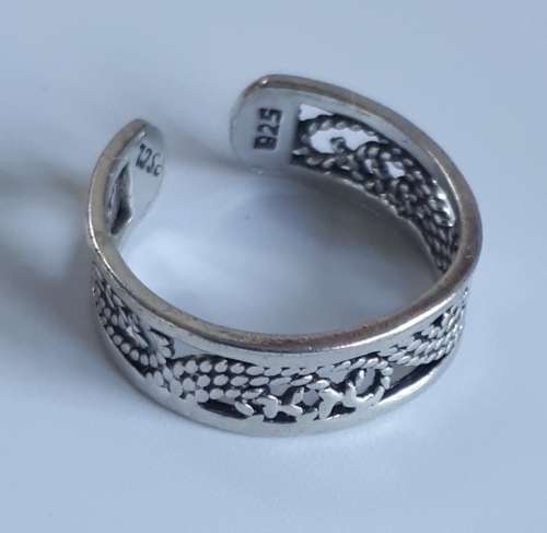 Genuine 925 Silver toe ring