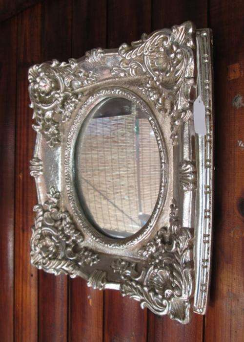 Ornate Silver Mirror