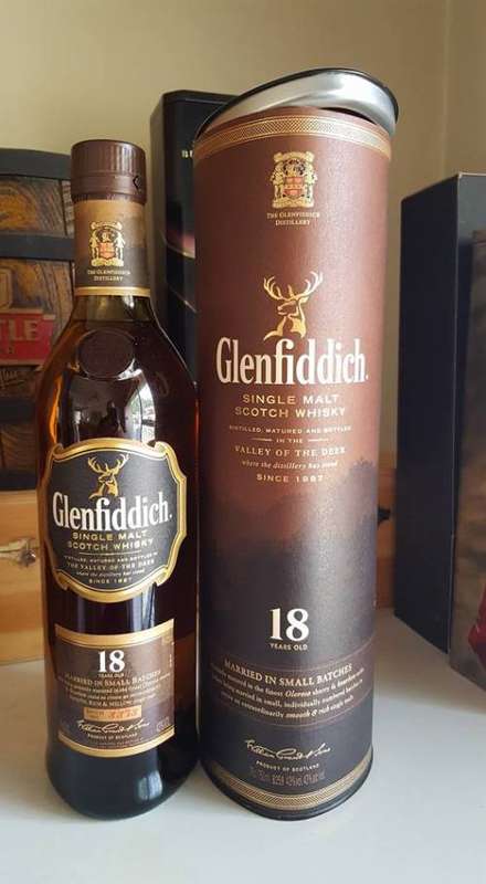 18 Year old Glenfiddich single malt whiskey
