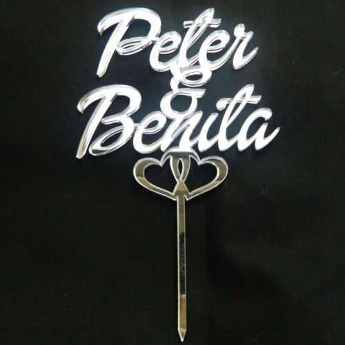 NAMES CAKE TOPPER - MIRROR ACRYLIC