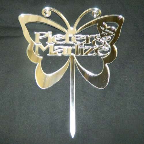 PERSONALIZED BUTTERFLY CAKE TOPPER