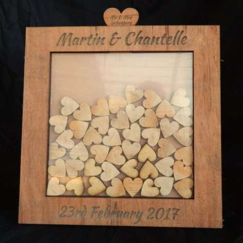 WEDDING GUESTBOOK DROPBOX FRAME - RED OAK VENEER