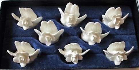 BONE CHINA FLORAL FLOWER NAME PLACE CARD HOLDERS