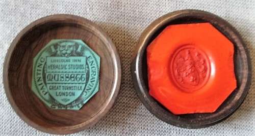 Lincolns Inn Heraldic Studios Seal Red Wax Stamp