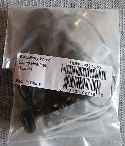BlackBerry Standard Stereo Headset (3.5mm Black)