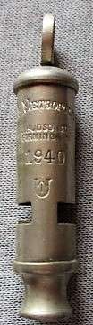 1940 The Metropolitan Whistle by J Hudson and Co. used by Police