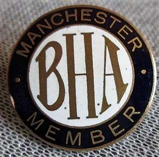 B.H.A. Manchester Member Badge/Pin