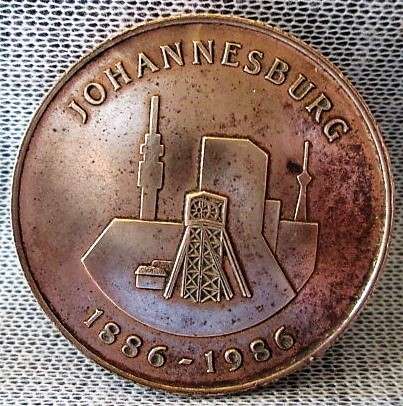 1886 - 1986 Johannesburg Centenary Medallion