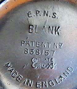 Salt or Pepper Pot - EPNS Patent 838157