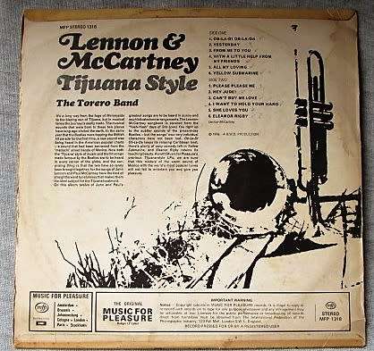 LENNON and McCARTNEY - TIJUANA STYLE (MFP 1318) VINYL LP RECORD - A3126