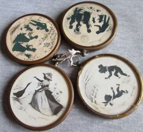 Painted Coasters x4