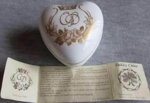 Oakley Chine Trinket Heart Box Charles and Diana