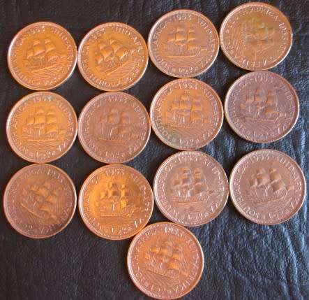 1953 Union of South Africa 1/2d