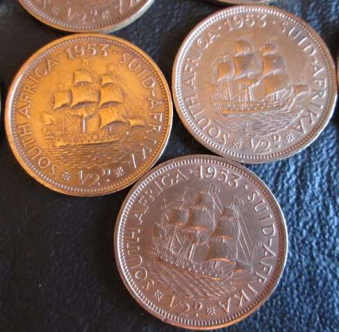 1953 Union of South Africa 1/2d
