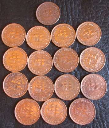 1955 Union of South Africa 1/2d