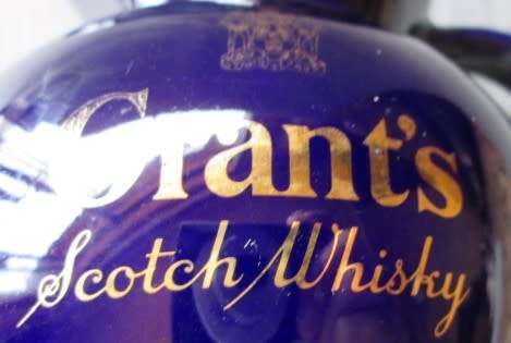 WADE GRANT`S SCOTCH WHISKY WATER JUG - COBALT BLUE - S15