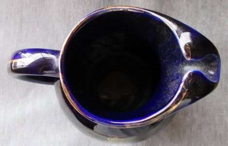 WADE GRANT`S SCOTCH WHISKY WATER JUG - COBALT BLUE - S15