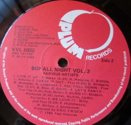 The New Bop all Night Vol 3 KVL 5032