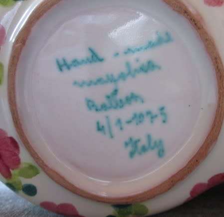 Majolica Basket 1975 Hand Painted