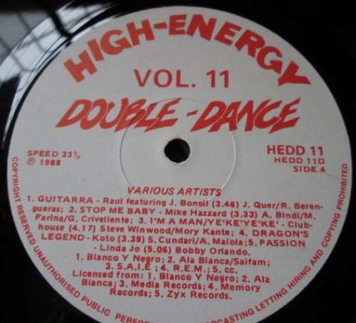High Energy Double Dance Vol 11 MEDD 11 A/B/C/D DD1