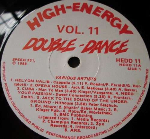 High Energy Double Dance Vol 11 MEDD 11 A/B/C/D DD1
