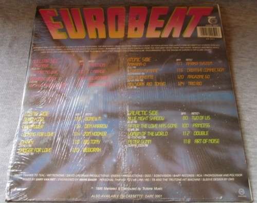 Eurobeat Vol One (DARL3001) 2x Vinyl LP Records