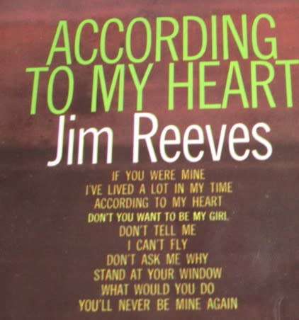 JIM REEVES - 1960 ACCORDING TO MY HEART (INTS 1013) VINYL LP RECORD - S190