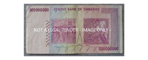 Zimbabwe Five Hundred Million Dollars 2008 (x1)