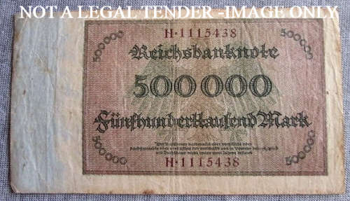 1923 Germany 500 000 Mark