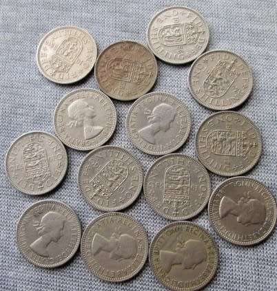 1953-1958 One Shilling (Lot)
