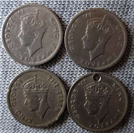 1947/1951 Southern Rhodesia  6 Pence (Lot)