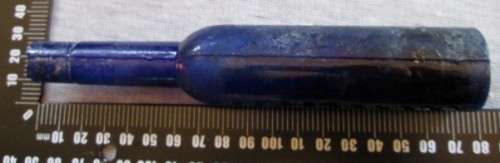 Blue Medical Bottles - Empty x6
