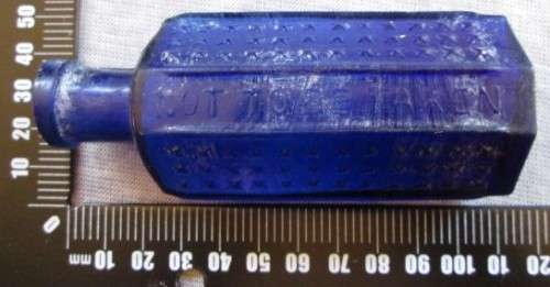 Blue Medical Bottles - Empty x6