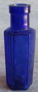 Blue Medical Bottles - Empty x6