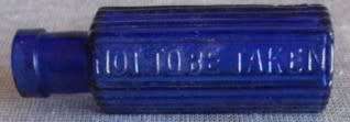 Blue Medical Bottles - Empty x6
