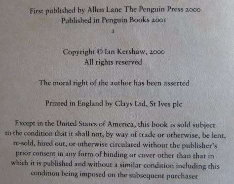 Hitler by Ian Kershaw