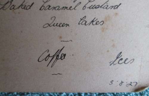 1927 THE UNION CASTLE LINE MENU 1927/08/06