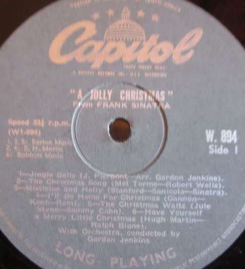 A JOLLY CHRISTMAS BY FRANK SINATRA LP RECORD