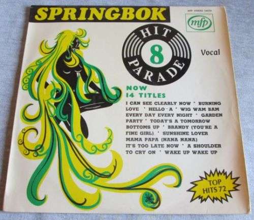 1972 SPRINGBOK HOT PARADE 8 (MPF 54521) LP VINYL RECORD - S210