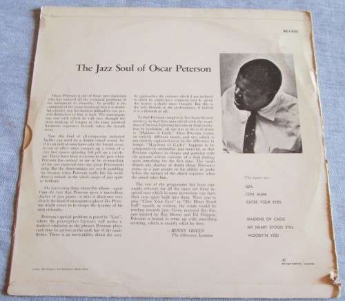 The Jazz Soul of Oscar Peterson (MGV 8351)