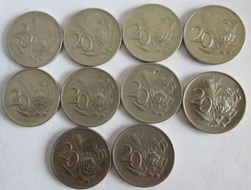 1965 Twenty Cents x10