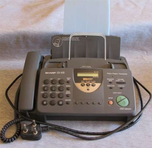 Sharp UX-470 Fax Telephone with Answering Machine / Manual