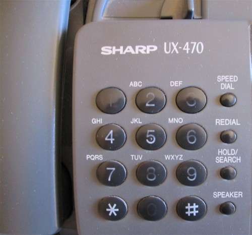 Sharp UX-470 Fax Telephone with Answering Machine / Manual