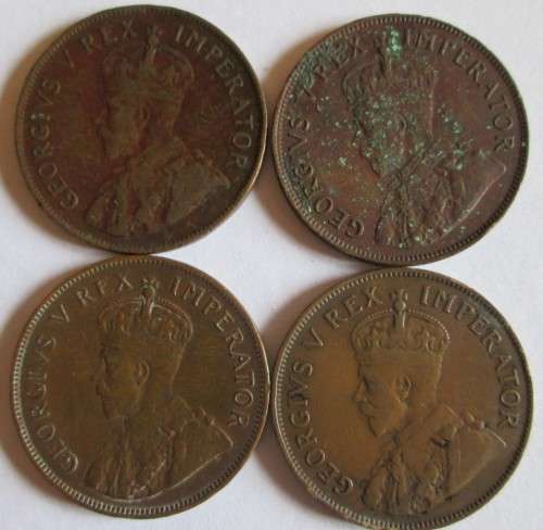 Union of South Africa - 1 Penny 1934 - 1935 (Lot)