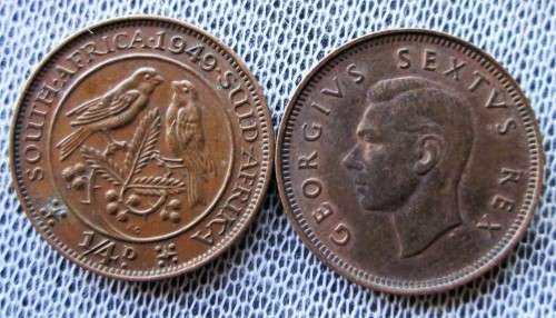 1/4 Penny South Africa 1942-1953(Lot)